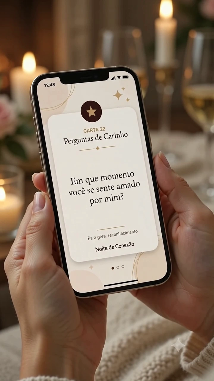 Prévia do material Noite de Conexão sendo usado no celular